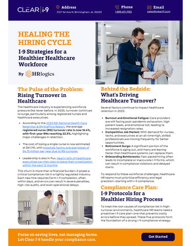 Healing the Hiring Cycle: I-9 Strategies for a Healthier Healthcare Workforce
