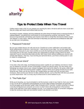 Tips to Protect Data When You Travel
