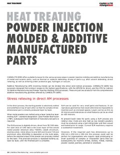 Heat Treating Powder Injection Molded & Additive Manufactured Parts