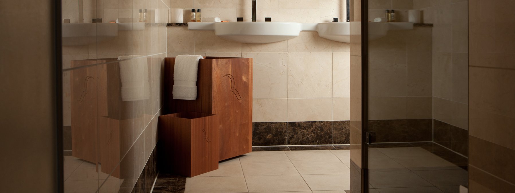 Square Hand Towel Bin on Wheels