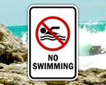 No Swimming & Pool Signs