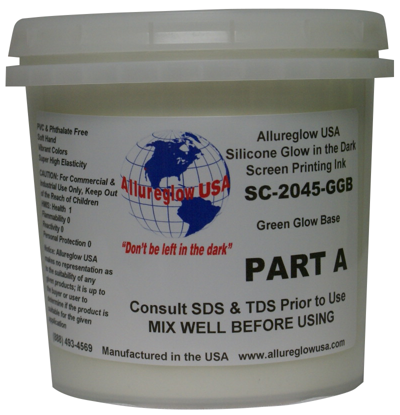 Allureglow USA Silicone Glow in the Dark Screen Printing Inks