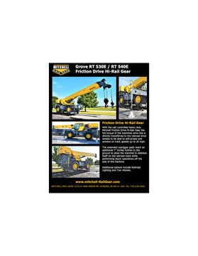 Grove RT 530E / RT 540E Friction Drive Hi-Rail Gear