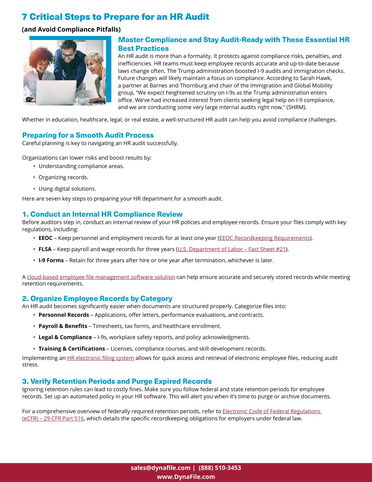 7 Critical Steps to Prepare for an HR Audit (and Avoid Compliance Pitfalls)