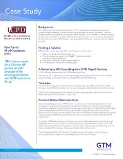 Case Study: HR Consulting Services for Institute for Clinical Pharmacodynamics