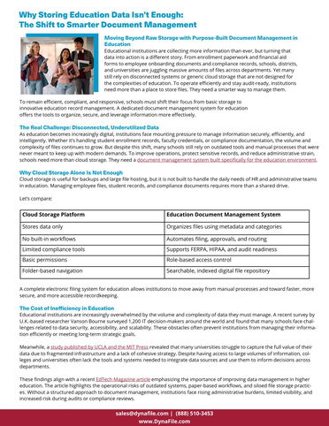 Why Storing Education Data Isn’t Enough: The Shift to Smarter Document Management