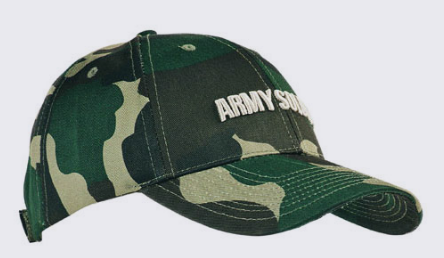 Cotton Twill with Camouflage Print Baseball Cap 