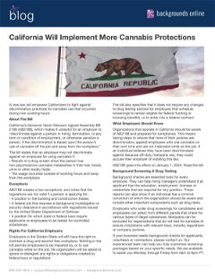 California Will Implement More Cannabis Protections