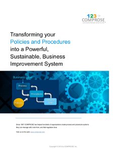Transforming your Policies and Procedures into a Powerful Business Improvement System