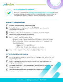 Stay Prepared. Download OutSolve's New I-9 Compliance Checklist