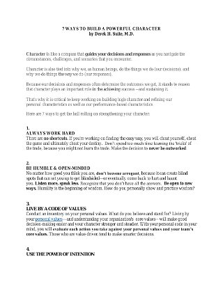 7 WAYS TO BUILD A POWERFUL CHARACTER