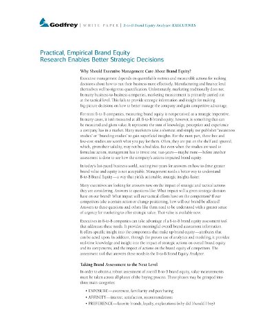 Practical, Empirical Brand Equity Research Enables Better Strategic Decisions
