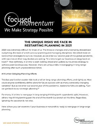 The Unique Risks We Face in Restarting Planning in 2021