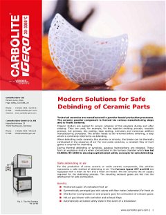 Moder Solution for Safe Debinding of Ceramic Parts 