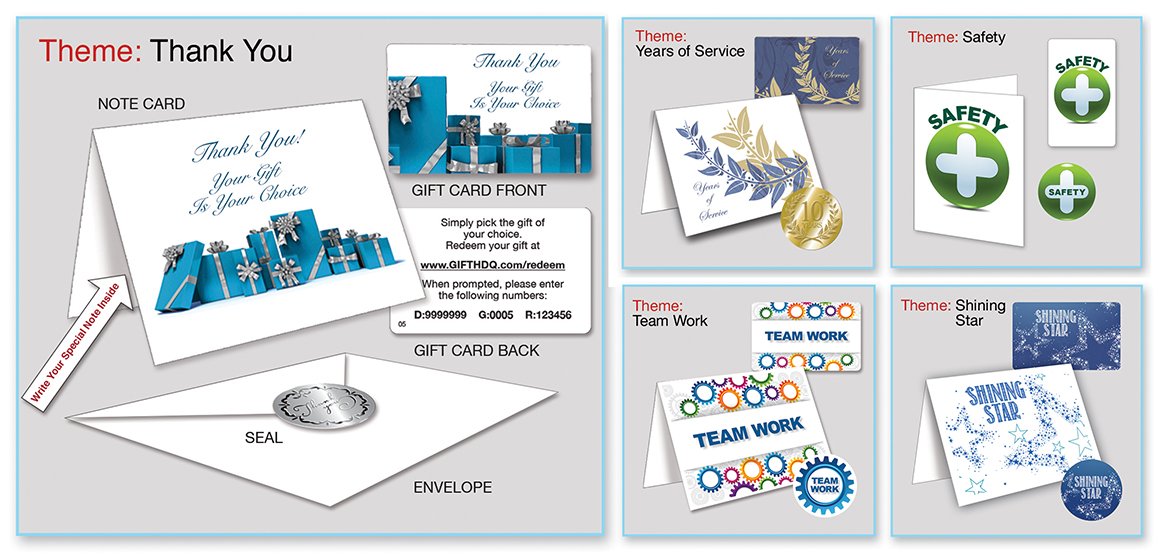 Gift of Choice Spot Recognition Gift Cards