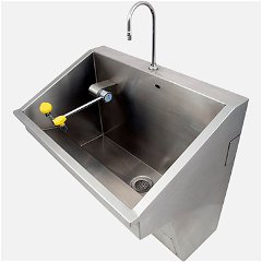 One-Station, ADA-Compliant Compact Scrub Sink with Eye/Face Wash