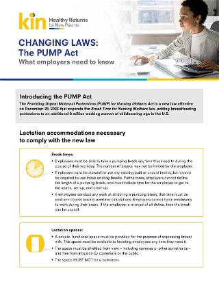 CHANGING LAWS: The PUMP Act What employers need to know