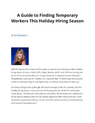 A Guide to Finding Temporary Workers This Holiday Hiring Season
