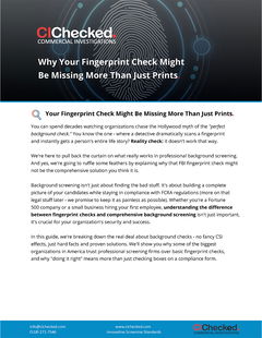 Why Your Fingerprint Check Might Be Missing More Than Just Prints