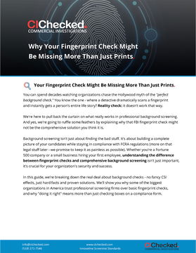 Why Your Fingerprint Check Might Be Missing More Than Just Prints