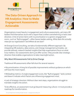The Data-Driven Approach to HR Analytics: How to Make Engagement Assessments Actionable