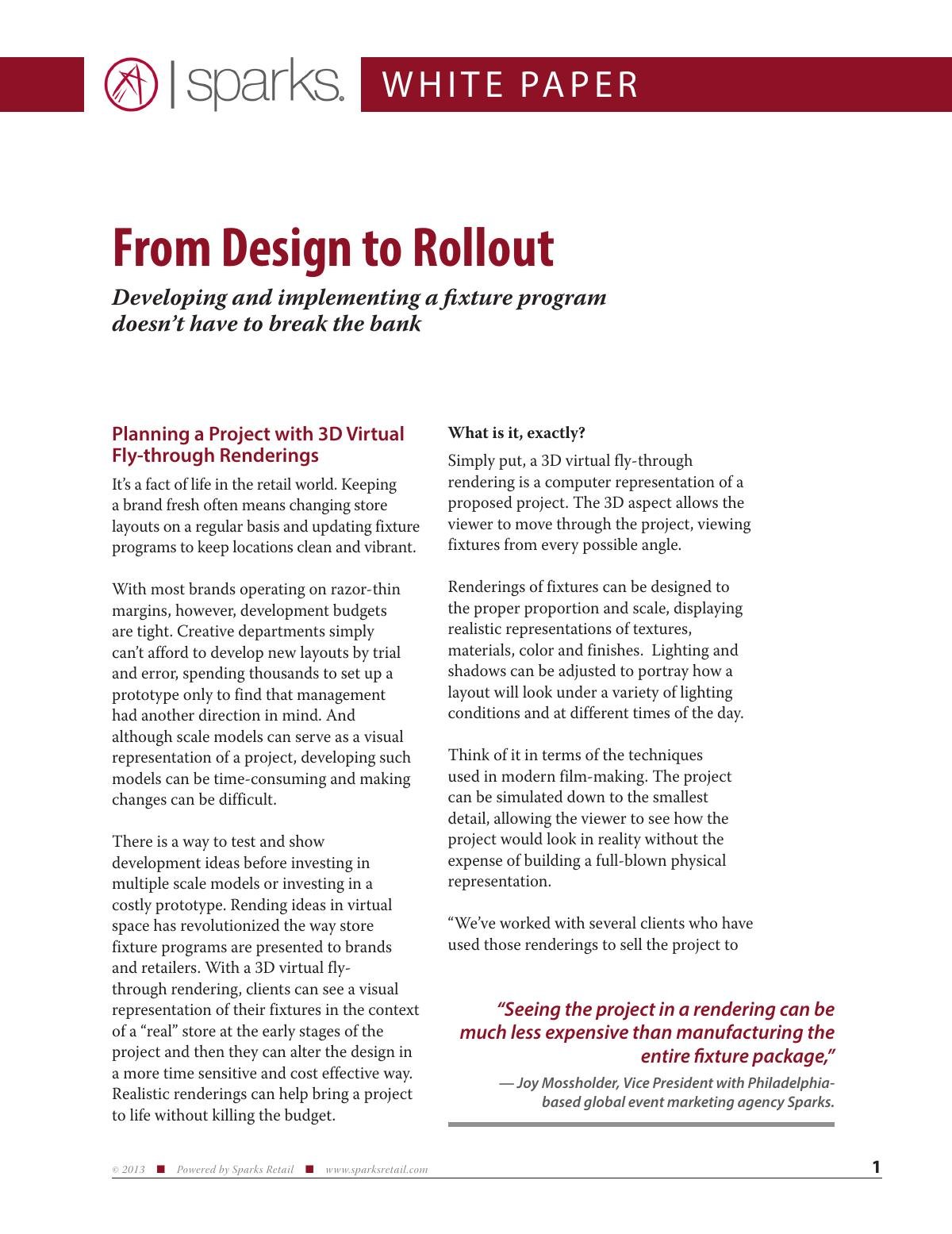 From Design to Rollout