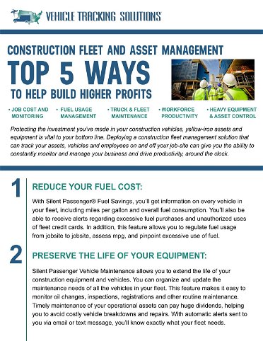 Top 5 Ways Fleet Management & Asset tracking Could Build Higher Job-Site Profits