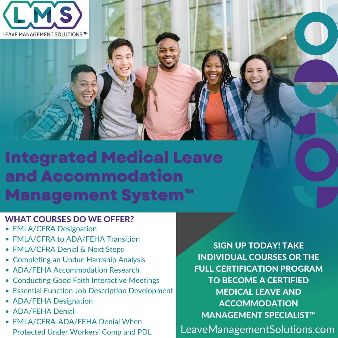 USA Medical Leave and Accommodation Management Specialist™ Certification 