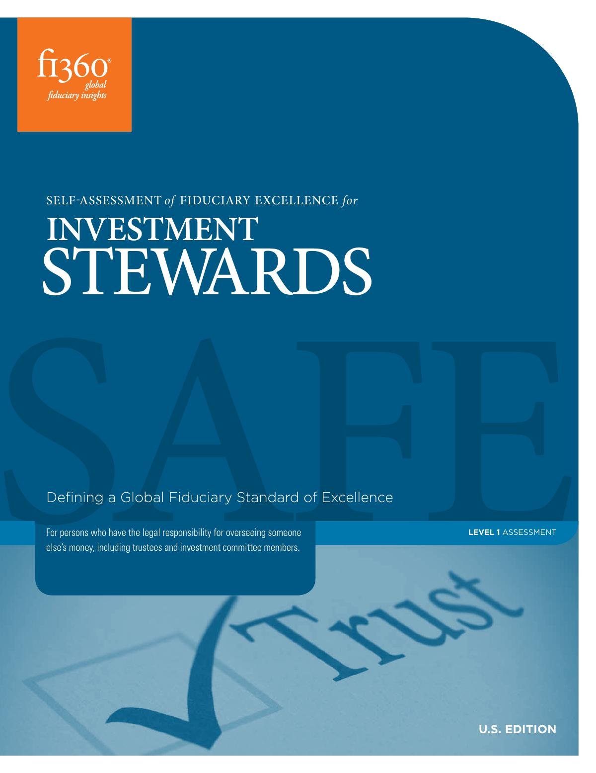 Self-Assessment of Fiduciary Excellence for Investment Stewards