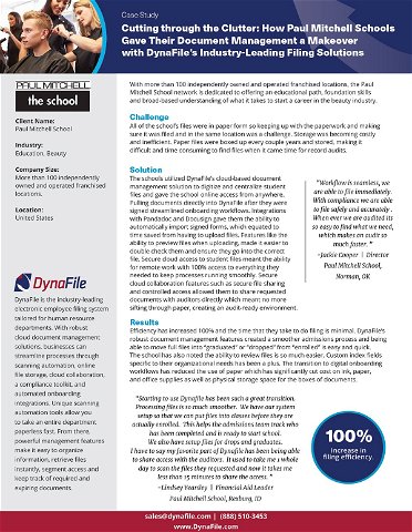 Cutting through the Clutter: How Paul Mitchell Gave Their Document Management a Makeover with DynaFile's Industry-Leading Filing Solutions.