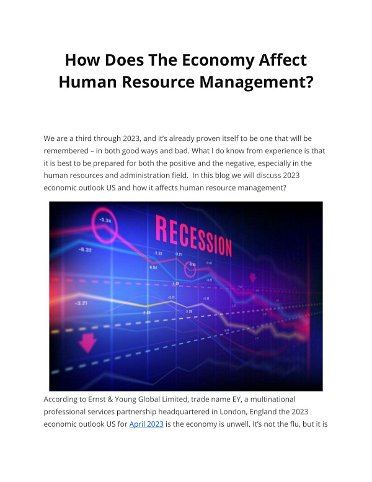 How Does The Economy Affect  Human Resource Management?