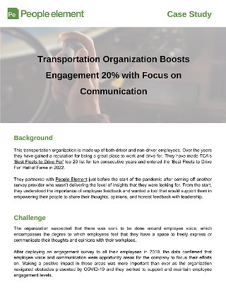Case Study - Organization Boosts Engagement 20% with Focus on Communication