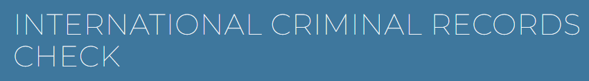 International Criminal Records