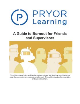 A Guide to Burnout for Friends and Supervisors
