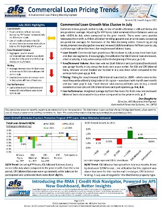 Commercial Loan Growth Was Elusive in July