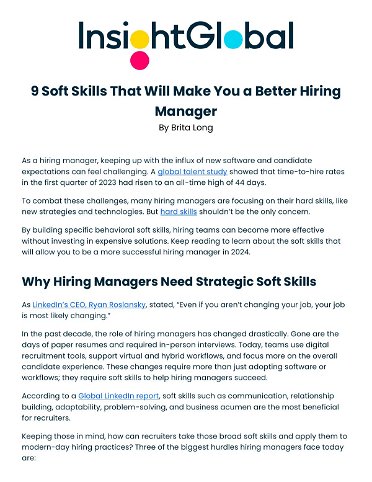 9 Soft Skills That Will Make You a Better Hiring Manager
