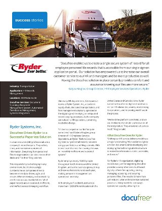 Ryder Case Study: HR Records Management