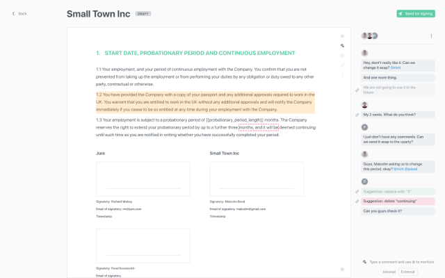 Juro: The Contract Platform for HR Teams