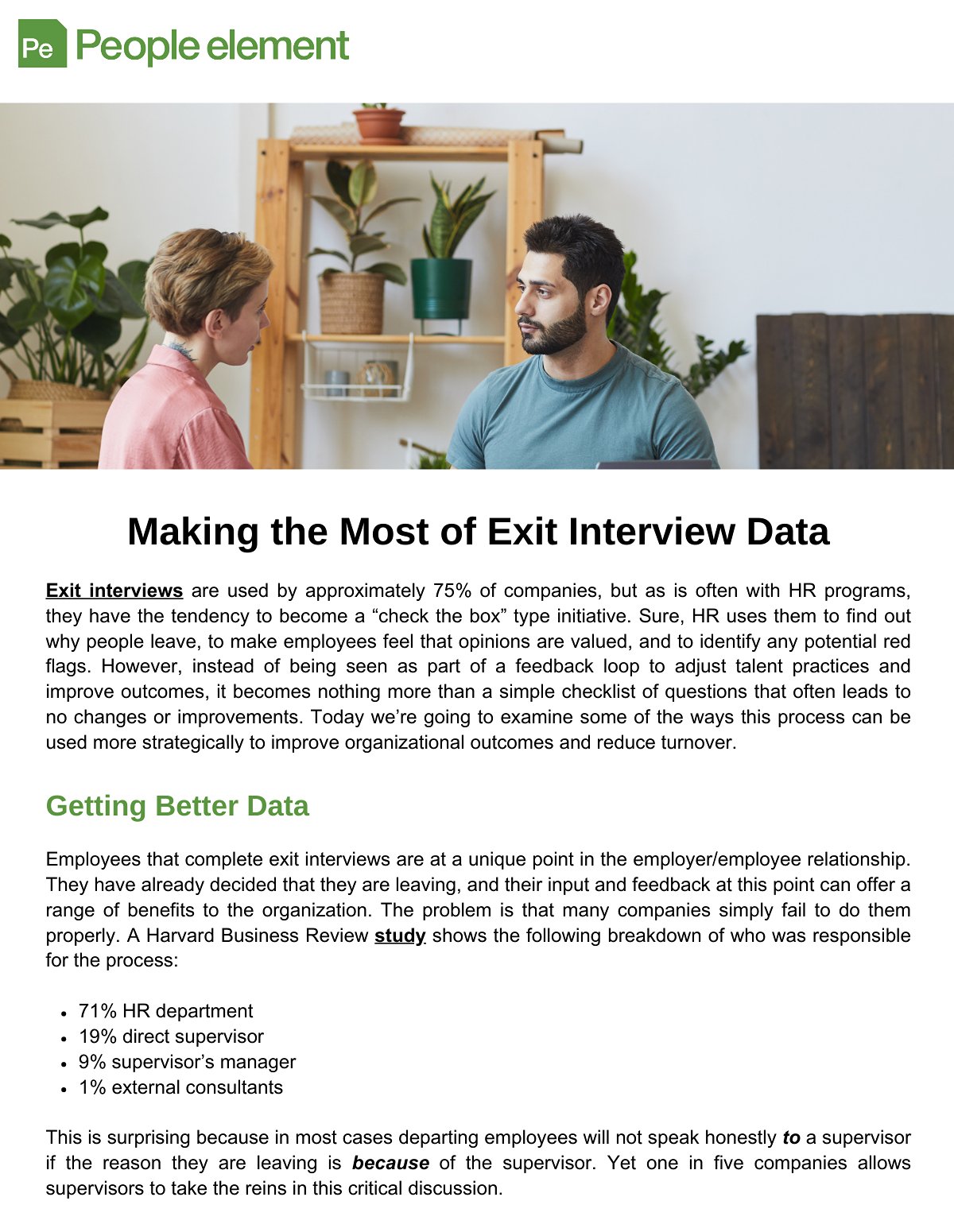 Making the Most of Exit Interview Data