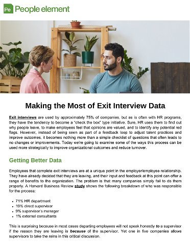 Making the Most of Exit Interview Data