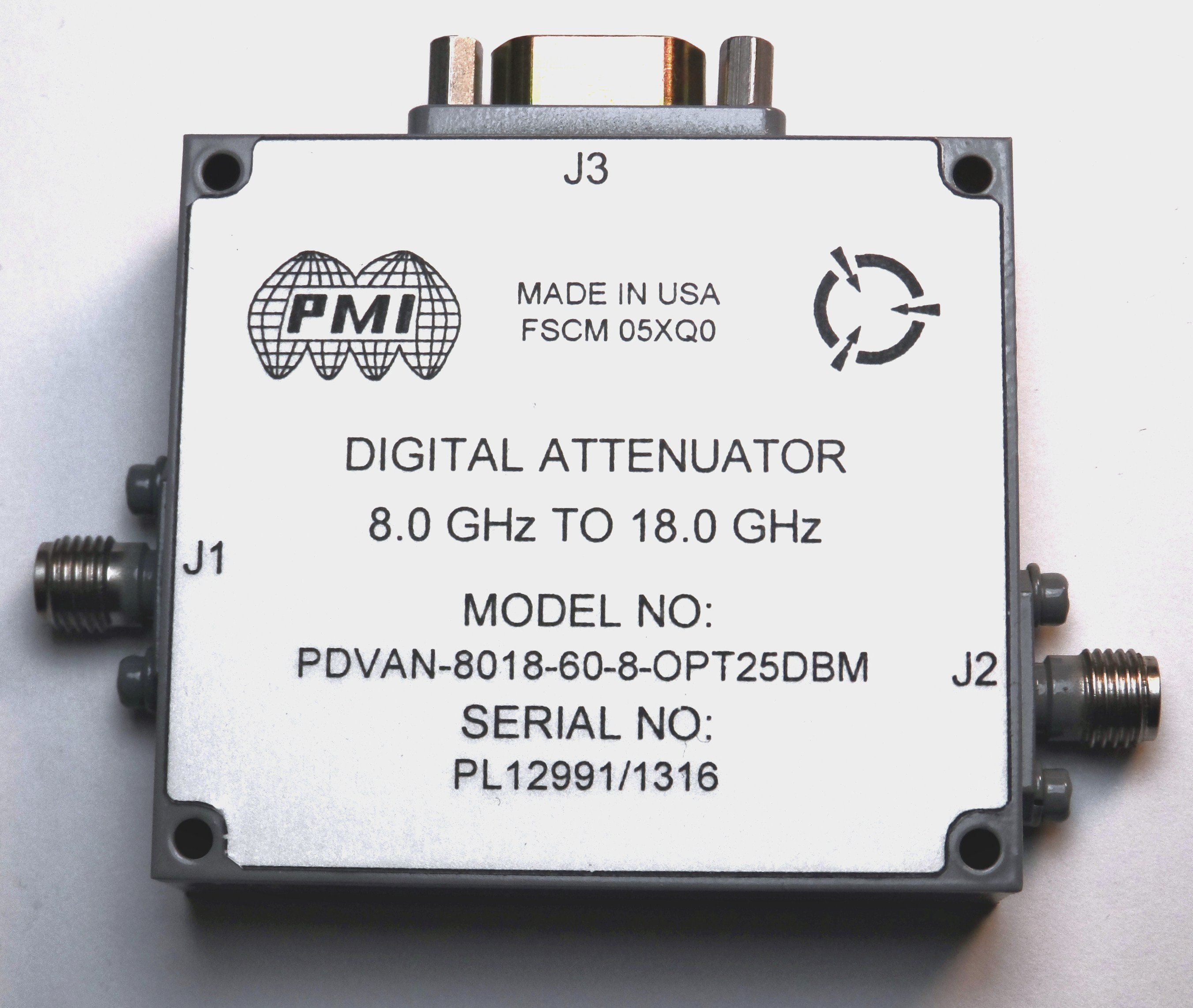 PDVAN-8018-60-8-OPT25DBM Digitally Programmable Attenuator