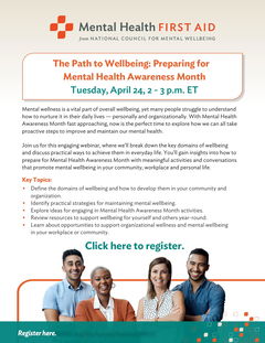 Webinar - The Path to Wellbeing - Preparing for Mental Health Awareness Month