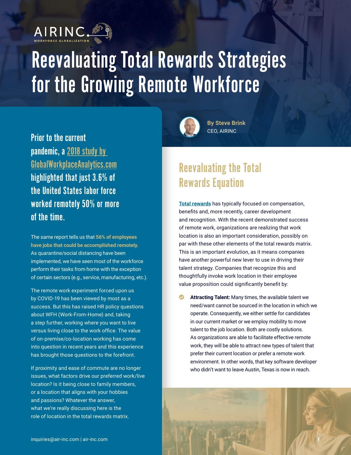 Reevaluating Total Rewards Strategies for the Growing Remote Workforce