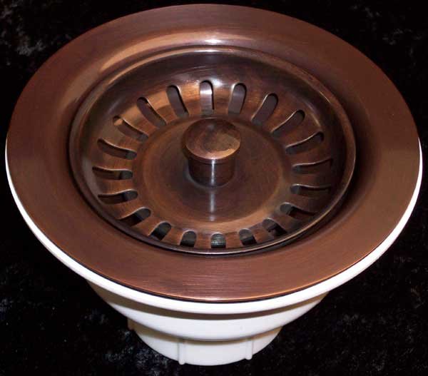 Solid copper kitchen drains and flanges