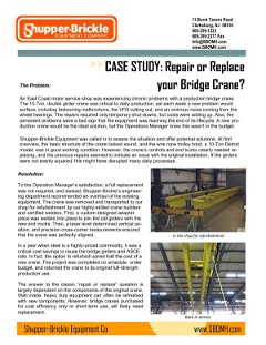Case Study: Repair or Replace Your Bridge Crane?