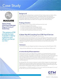 Case Study: Outsourced HR for Maguire Family of Dealerships