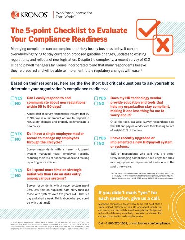 The 5-Point Checklist to Evaluate Your Compliance Readiness