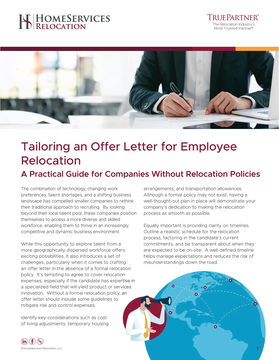 Tailoring an Offer Letter for Employee Relocation