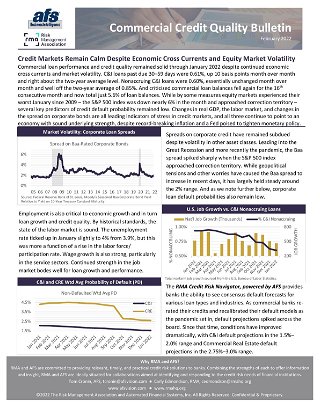 Credit Markets Remain Calm Despite Economic Cross Currents and Equity Market Volatility