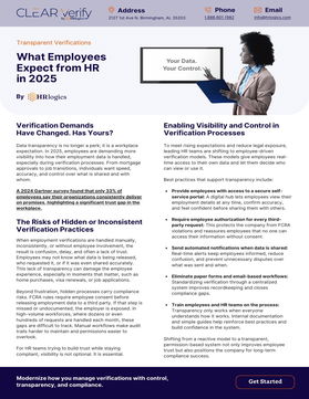 Transparent Verifications | What Employees Expect from HR in 2025